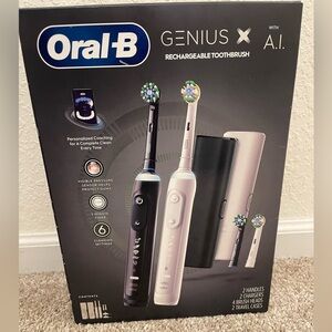Genius X Electric Toothbrush with A.I. - Black and White